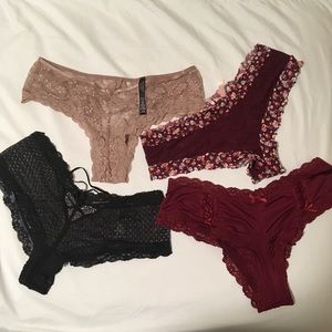 Victoria Secret Cheeky Panty Bundle Sz. Large NWOT